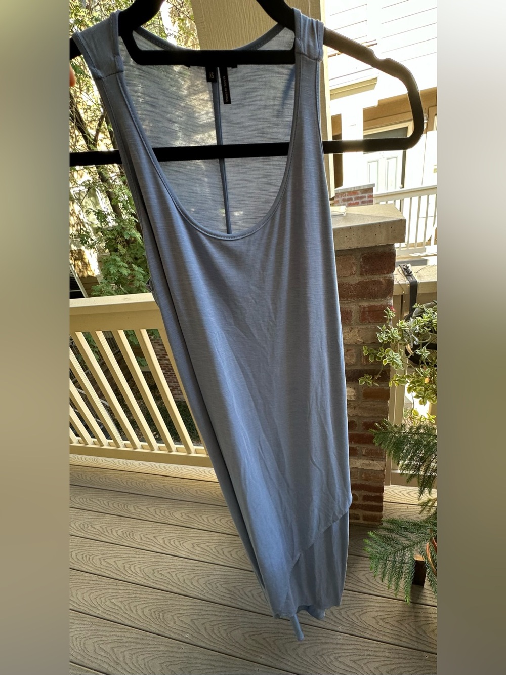 NIC+ZOE Boardwalk Tulip Hem Maxi Dress | Size XS | Dusty Blue
